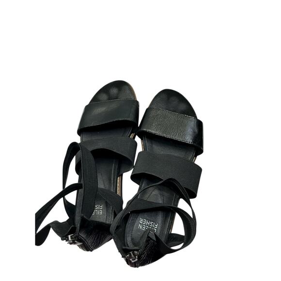 Eileen Fisher Sport Tumbled Patent Leather Sneaker Sandal Size 7.5 Women’s - Picture 7 of 10